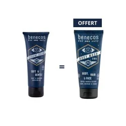BENECOS FOR MEN ONLY CRÈME À RASER 75 ML Achete + BENECOS FOR MEN ONLY GEL DOUCHE 3EN1 200ML Offert