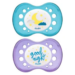 DODIE SUCETTE ANATOMIQUE A2 +18M DUO NUIT GOOD NIGHT / LUNE SANS ANNEAU