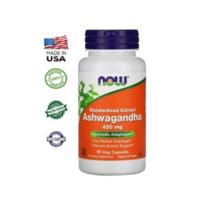 NOW Ashwagandha ( Withania somnifera ) 450 mg, 90 capsules végétales