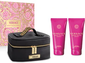 VERSACE COFFRET BRIGHT CRYSTAL ABSOLU EAU DE TOILETTE 90 ML + LOTION 100 ML +GEL DOUCHE 100 ML